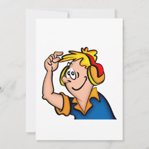 Jongen met hoofdtelefoon