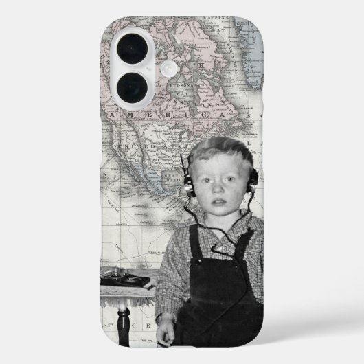 Jongen Met Kristalradio Set Map Case-Mate iPhone Case (Achterkant)