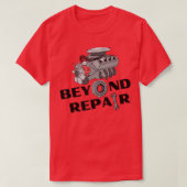 Jongen met racerauto's met motorhoofd R T-shirt (Design voorkant)