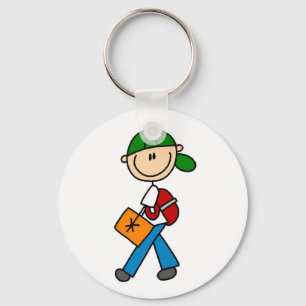 Jongen met rugzak sleutelhanger