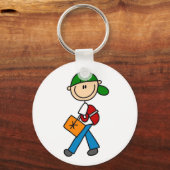 Jongen met rugzak sleutelhanger (Voorkant)