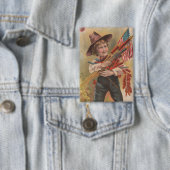 Jongen met Vuurwerk, Amerikaanse Vlag, Patriottisc Button (Insitu)