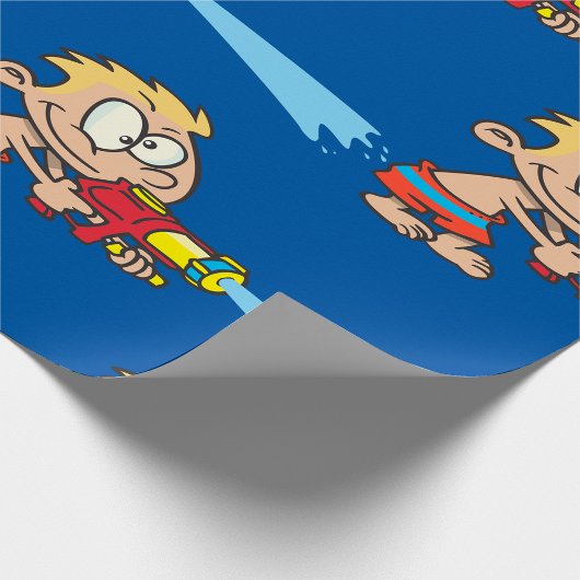 Jongen met Water Pistool Summer Fun Cadeaupapier