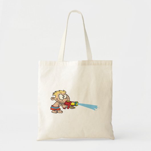Jongen met Water Pistool Summer Fun Tote Bag (Voorkant)