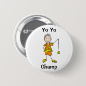 Jongen met Yo Yo Ronde Button 5,7 Cm (Voorkant /achterkant)