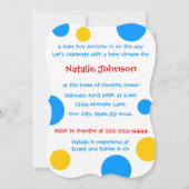 Jongen Monster Baby shower Kaart (Achterkant)