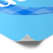 Jongen naam aangepaste geruite letter G Poster (Hoek)