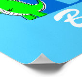 Jongen naam aangepaste letter poster (Hoek)