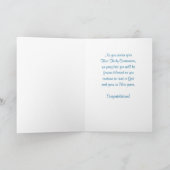 Jongen  Naam Eerste Communie Kruis Kaart (Binnen)