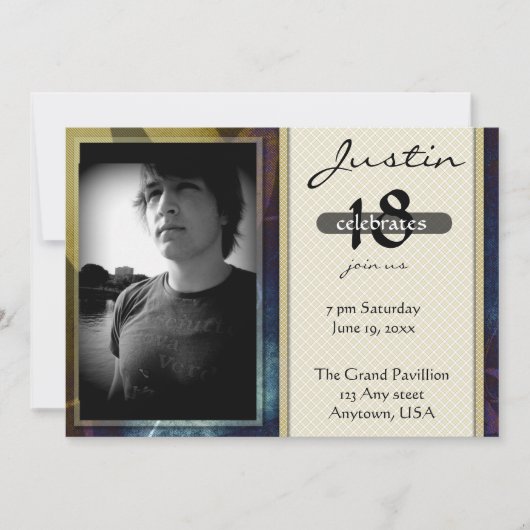 Jongen of Mannen Birthday Kaart (Voorkant)