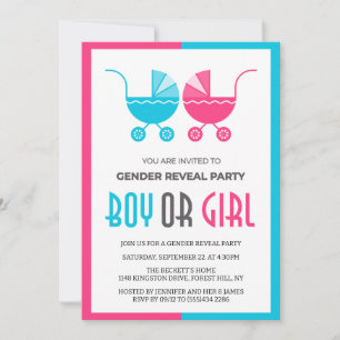 Jongen of meisje Baby kinderwagen tweeling geslach Kaart