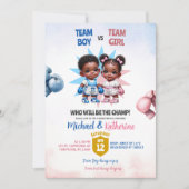 Jongen of meisje boksen geslacht onthullen kaart (Voorkant)