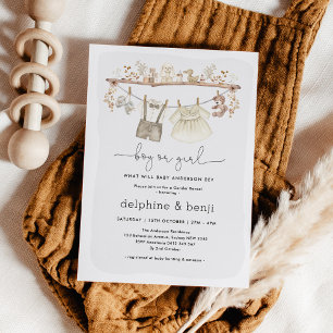 Jongen of Meisje   Gedempte Boho Gender onthullen  Kaart