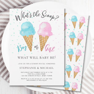 Jongen of meisje wat is de Scoop Gender Reveal Par Kaart