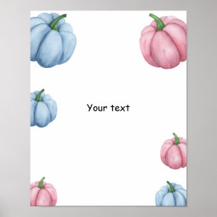 Jongen of meisje wij PUMPKIN geslacht onthullen uw Poster
