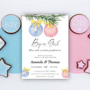 Jongen of meisje - Winterfeest - Geslacht onthulle Kaart