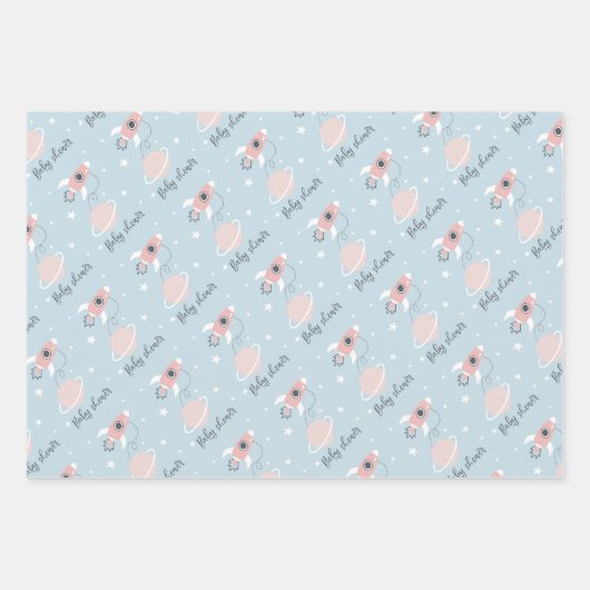 Jongen of meisjes Baby shower Inpakpapier Vel (Voorkant 3)