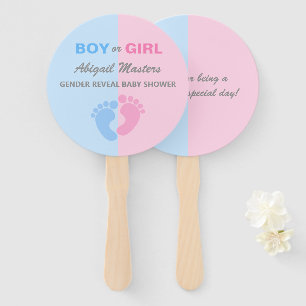 Jongen of meisjes Geslacht onthullen Baby shower B Handwaaier