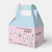 Jongen of meisjes Geslachtsfeest Bedankdoosjes (Achterkant)