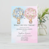 Jongen of meisjes Geslachtsfeest Kaart (Staand voorkant)