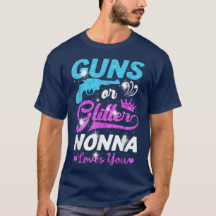 Jongen of meisjes roze of blauw nonna houdt van je t-shirt