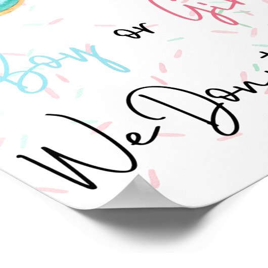 Jongen of meisjes, we weten dat seksespecificaties poster (Hoek)