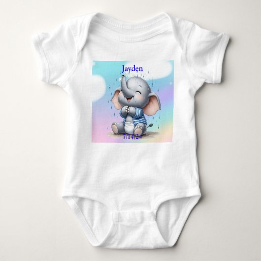 Jongen Olifant Romper (Voorkant)
