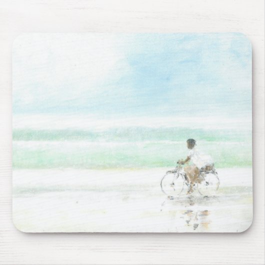 Jongen op de fiets muismat (Voorkant)