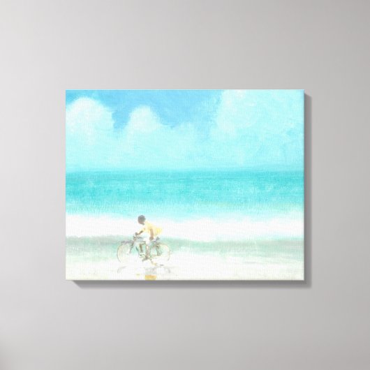 Jongen op fiets 3 canvas afdruk (Voorkant)