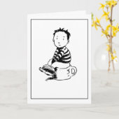 Jongen op Pot Kaart (Gele Bloem)