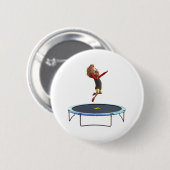 Jongen op Trampoline Ronde Button 5,7 Cm (Voorkant /achterkant)