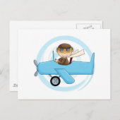 Jongen Pilot Tshirts en Gifts Briefkaart (Voorkant / Achterkant)