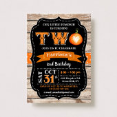 Jongen pompoen 2e verjaardag kaart