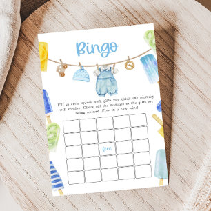 Jongen Popsicle Baby Shower Bingo Spel