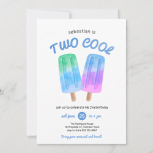 Jongen Popsicle Zomer 2e Verjaardag Kaart