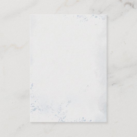 Jongen! Pug Puppy Waterverf Diaper Raffle Informatiekaartje (Achterkant)