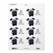 Jongen Pug-verzendlabels Etiket (Full Sheet)