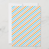 Jongen Pumpkin Birthday Invitation Sinaasappel en Kaart (Achterkant)