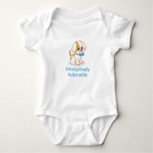 Jongen Puppies Hond met Blauwe Vlinderdas Body Sui