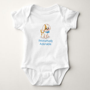 Jongen Puppies Hond met Blauwe Vlinderdas Body Sui Romper