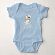 Jongen Puppyp Hond met Blauwe Vlinderdas Body Suit