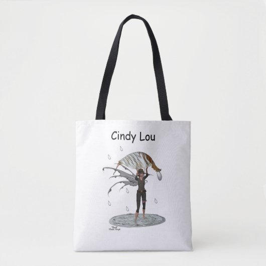 Jongen Regen Fairy Met Blad Canvas tas (Voorkant)