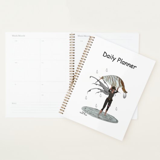 Jongen Regen Fairy Met Blad Dagelijkse Planner (Display)