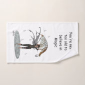 Jongen regen fee met blad handdoek (Handdoek)