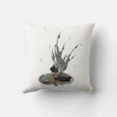 Jongen Regen met kikkervis Sierkussen (Achterkant)