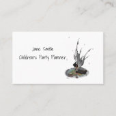 Jongen Regen met kikkervis Visitekaartje (Voorkant)