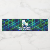 Jongen Roller Skating Birthday Laten we Roll zien. Waterfles Etiket (Enkel label)