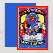 Jongen Rolschaatsen Verjaardag Party Uitnodiging (Voorkant / Achterkant)