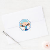 Jongen Ronde Sticker (Envelop)