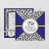 Jongen Rubber Eend Baby Shower Kaart (Voorkant / Achterkant)